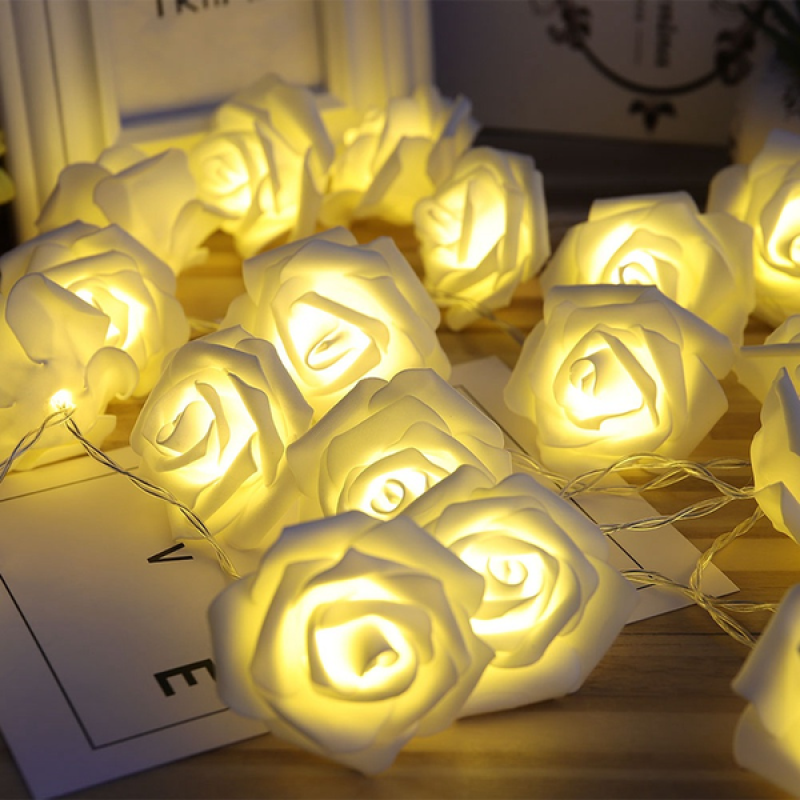 LED Rose Flower Lights Home Decor