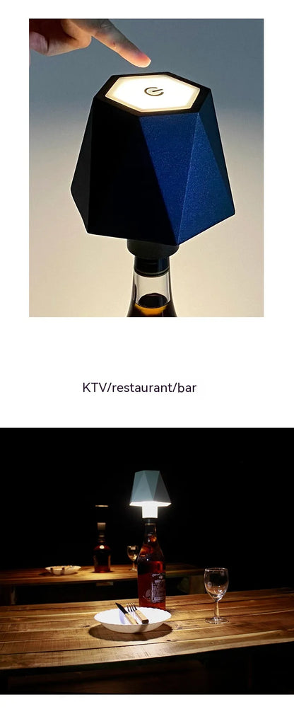 Bar Table Lamp Wine Bottle Lights Bistro Ambience Light Bedroom Wireless Usb Charging Creative Small Night
